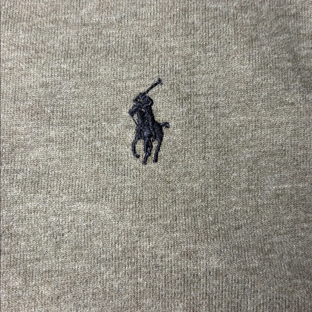Vintage polo byRalph Lauren Grayish green Polo with Navy Trim short sleeve XXL